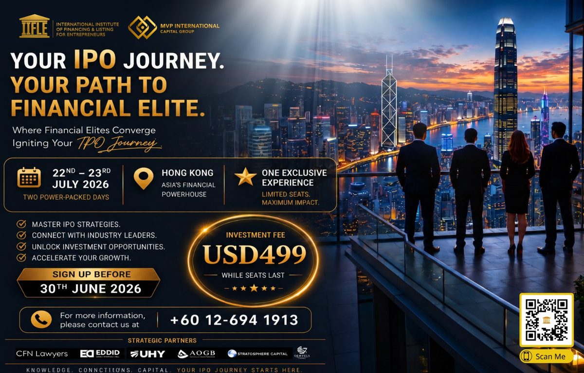 Your IPO Journey · NASDAQ from Hong Kong, 22-23 July 2026, Hong Kong